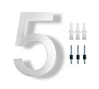 8 Inch Acrylic Semi-perforated Silver Villa Courtyard Floor Digital House Number(5)