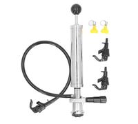8 Inch Aluminum Stainless Steel Keg Party Pump Picnic Keg Hand Pump D System Beer Keg Tap Picnic Pump with Beer Faucet and Hose for Homebrew