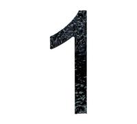 8-inch Stone Pattern Acrylic Black 3D Digital House Number(1)