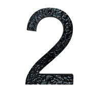 8-inch Stone Pattern Acrylic Black 3D Digital House Number(2)