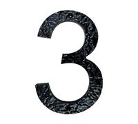 8-inch Stone Pattern Acrylic Black 3D Digital House Number(3)