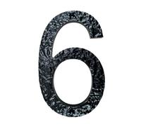 8-inch Stone Pattern Acrylic Black 3D Digital House Number(6)