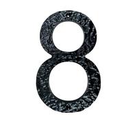 8-inch Stone Pattern Acrylic Black 3D Digital House Number(8)