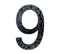 8-inch Stone Pattern Acrylic Black 3D Digital House Number(9)