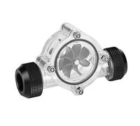8 Indicador del medidor de flujo de impulsores, puerto de rosca G1 / 4 "Indicador de medidor de flujo hembra a hembra para PC Refrigeración por agua (Negro)