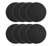 8 insertos de filtro de carbón activado para contenedores de compostaje con hojas de algodón de fibra de carbón para ayudar a reducir en contenedores de residuos de cocina (184 x 10 mm)