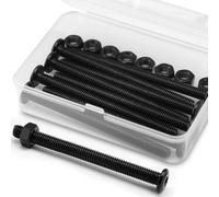 8 Juegos M6 x 70mm Kit de Pernos y Tuercas de Cabeza Hueca Hexagonal Redonda Plana 304 Acero Inoxidable Óxido Negro, Tornillos Para Muebles