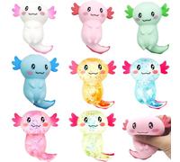 8 Juguetes Axolotl, Bola de azúcar de Gel de maltosa, Juguete para apretar para aliviar el estrés de Rebote rápido para niños y Adultos, Recuerdos de Fiesta