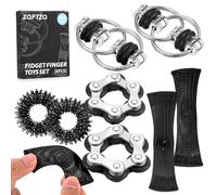 8 juguetes sensoriales para ansiedad con spinner para ansiedad, anillos de acupresión, cadena de bicicleta, malla de mármol y cadena giratoria, juguetes silenciosos para autismo, juguetes de Pascua