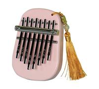 8 Key Mini Kalimba Wooden Mini Thumb Piano Retro Fingers Piano Exquisite Gift for Kids Beginners Piano De Pulgar(Pink)