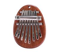 8 Keys Mini Kalimba with Lanyard Finger Thumb Piano Musical Instrument Piano Music Lover Piano De Pulgar(Brown 01)