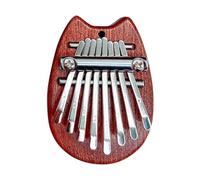 8 Keys Mini Kalimba with Lanyard Finger Thumb Piano Musical Instrument Piano Music Lover Piano De Pulgar(Brown 02)
