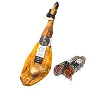8 Kg Jamón Ibérico de Cebo Pata Negra de Badajoz Curación de 28-32 meses + Embutidos ibéricos