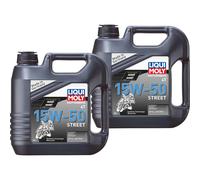 8 L Liqui Moly Aceite Motor Motorrad 4Takt 15W-50 Street API SN PLUS JASO MA2
