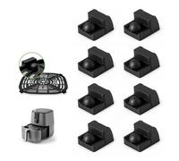8 láminas de silicona la freidora de aire caliente para Ninja Crispi FN101- almohadillas de silicona como repuestos freidoras de aire caliente para Ninja, color negro, ideales para cocinas familiares