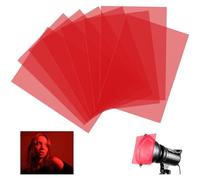 8 láminas resistentes al calor para lámparas, lámina roja transparente, 21 x 29,7 cm, lámina de color para lámparas LED, láminas A4, láminas de color para fotografía de fotografía, faros, estudio
