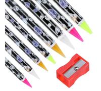 8 lápices de cera para diamantes de imitación autoadhesivos, herramientas de arte de diamante para punta, punta, punta, gemas de cera, herramientas de recogida de gemas para arte de uñas, bricolaje