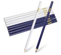 8 lápices de tela para costura, lápices de tela blancos y azules para marcar, lápiz de tiza para sastrería, lápiz de cera soluble en agua para acolchado, costura, manualidades