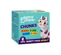 8 latas x 85 g Edgard & Cooper Adult Trocitos en Salsa lata para gatos