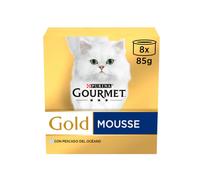 Purina Gourmet Gold Mousse Pack Pescado del Océano Gato Latas 8 x 85 gr