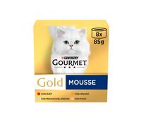 Gourmet Gold Mousse para gato - Pack 8 - Vaca, hígado, pescado y pavo - Cantidad: Maxi pack 8