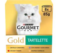 8 latas x 85 g Gourmet Gold Tartelette Pastel de Carne lata para gatos