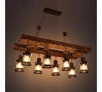 8 Light V-intage Pendant Light FarmhouseCeiling Lighting Industrial Chandelier Fixture Retro Hanging Lamp Suspension Lantern,Pendant Ceiling Light