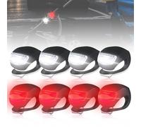 8 luces LED de silicona para cochecito de bebé, resistentes al agua: juego de luces de seguridad con 3 funciones de luz, luces de advertencia portátiles para correr, mochila, camping, arnés para