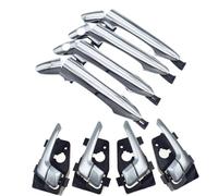 8 Manijas Puerta Delanteras Traseras Izquierda Derecha Cromadas Negras Exteriores Plateadas Para Kia Para Picanto Para Morning(MULTI)