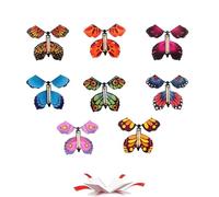 8 mariposas mágicas,Mariposas voladoras,Mariposas mágicas Flying Juguetes Niños Cumpleaños Sorpresa Regalo,Gomas Mariposa Voladora para Decoración de Boda