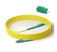 8 meters Cable de puta de fibra óptica con adaptador LC/APC, LC/APC a LC/APC Cable de ruta de fibra óptica, fibra de modo simple Simplex, cable de lszh amarillo de 9/125 μm OD-2.0 mm