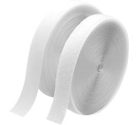 8 Metros 20 mm Auto Adhesivo Cinta Rollo Hook y Loop Tape Gancho y Cinta de Lazo, Cinta doble cara adhesivo de gancho y bucle, Sujeción Fuerte para proyectos de bricolaje (Blanco)