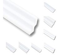 8 metros de molduras de techo de poliestireno XPS, molduras de estuco, molduras de terminación, techo blanco, 20 x 30 mm, perfiles decorativos, molduras de poliestireno, molduras de techo, molduras
