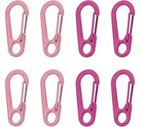 8 mini clips de resorte de aleación, ganchos multiusos para llaveros de paracaídas, llaves de coche y accesorios al aire libre