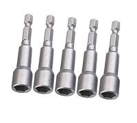 8 mm 1/4‘’ Hexagonal del Zócalo Puntas Atornillador Magnético, Tuerca Driver Set con Cambio Ranura Rápido para Taladro Manual Eléctrico/Destornillador Neumático/Destornillador Impacto - 5 piezas