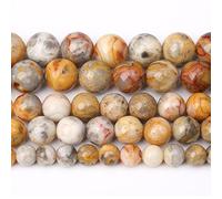 8 mm 45 unidades de perlas de ágata amarillas locas piedras naturales espaciador para hacer joyas DIY pulsera collar