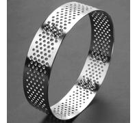 8 moldes de acero inoxidable para tartaletas de 8 cm, para postres franceses, mousse, tartas de frutas,