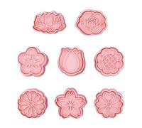 8 moldes de flores, cortadores de fondant, cortadores de galletas, moldes para flores, mini cortadores de galletas, cortadores de fondant