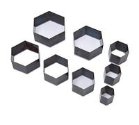 8 moldes de perforación de cuero, herramienta de corte hexagonal de cuero, molde de corte, troqueles de corte de cuero para manualidades hechas a mano, 8 piezas de acero de alto carbono, un agujero