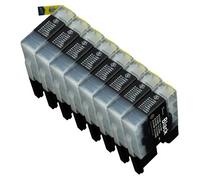 8 Multipack de alta capacidad Brother LC1240 , LC1280 Cartuchos Compatibles 8 negro para Brother DCP-J525W, DCP-J725DW, DCP-J925DW, MFC-J430W, MFC-J5910DW, MFC-J625DW, MFC-J6510DW, MFC-J6710DW, MFC-J6910DW, MFC-J825DW. Cartucho de tinta . LC-1240BK © 123 Cartucho
