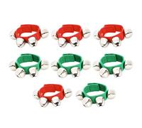 8 muñequeras multicolor para tobillo, ritmo musical, instrumento de sonajero para niños, instrumento Orff