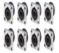 8 NEUTRIK NL8MPRXX SPEAKON - Conector de altavoz de montaje en panel de 8 polos, níquel