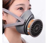 8 ni 1 - Máscara de gas para pintura, polvo fino, lijado, guantes, gafas, cartuchos y filtros de polvo, 10 unidades