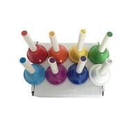 8 Nota Handbeln Campanas de percusión de mano coloridas Orff Instrumentos Musicales Niños Música Bells Juguetes Fiesta de Vacaciones Suministros y Cooperación