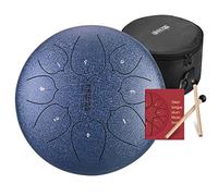 8 notas D Teclas de la lengüeta de acero para adultos y niños, instrumento de percusión handpan para meditación personal, yoga, rendimiento en la calle, zen (10 pulgadas) (Color : B)