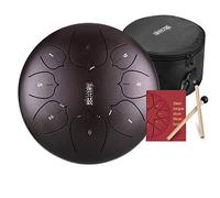8 notas D Teclas de la lengüeta de acero para adultos y niños, instrumento de percusión handpan para meditación personal, yoga, rendimiento en la calle, zen (10 pulgadas) (Color : J)