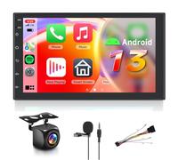 【8 Núcleo 4+64G】 Hodozzy Carplay Android Radio Coche 2 DIN con GPS 7 Pulgadas IPS Pantalla, Autorradio Bluetooth con Android Auto/DSP/WiFi/RDS/FM/USB+Cámara de Visión Trasera
