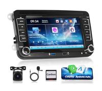 [8 núcleo] 4G+64g Autoradio para VW Polo Golf 5 6 Asiento Skoda Passat con CarPlay Android Auto Radio, 7 ’’ Car con Pantalla de Modelo de automóvil 3D, Bluetooth 5.1/GPS/DSP/EQ/FM/RDS