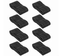 8 Overgrips de Pádel y Tenis, Cinta de Grip PU Antideslizante de 105 cm | Set Negro Texturizado Gofrado, Absorbente de Sudor, para Raqueta de Bádminton o Squash, Caña de Pescar y Bastón de Marcha