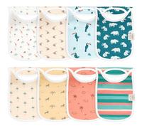 8-Pack Baby Bibs para Chicos, Chicas - Baberos para Bebé Chica, Chico, Baberos para Bave y Dentura, Baberos para Bebé, Neonat (Wildscape)